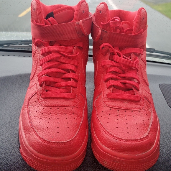 Nike Other - Nike af1 high university red and black